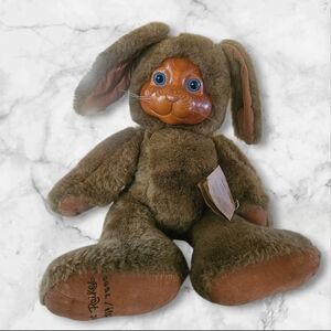 Robert Raikes Mr Nickleby Bunny 15” Plush Wood Face Applause 1988